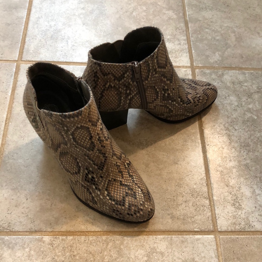 Snake Print Booties - image 1